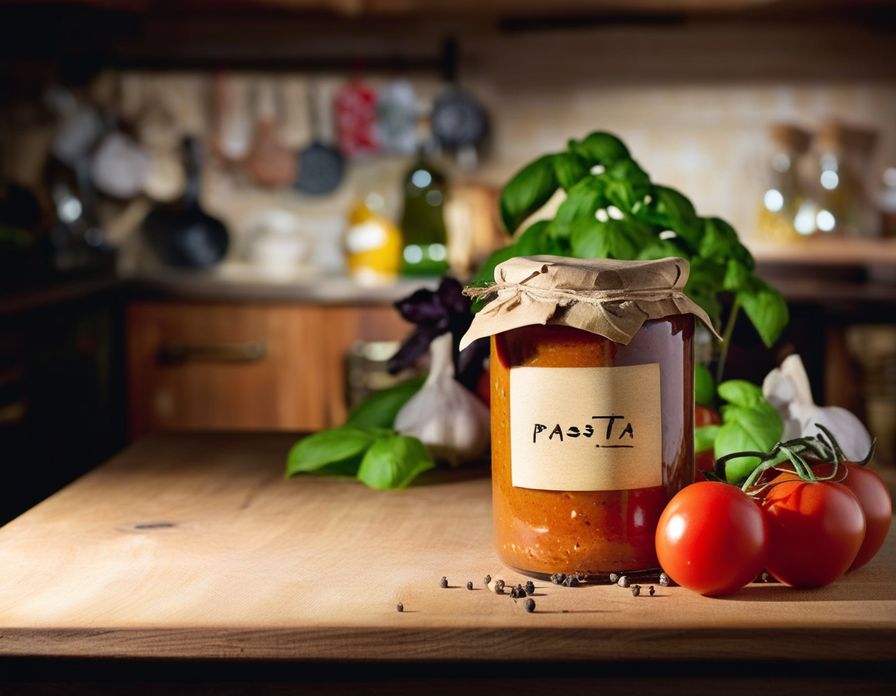 Pasta sauce jar before background removal